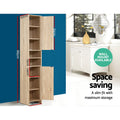 Artiss Bathroom Cabinet Storage 185cm Wooden Tall