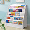 Keezi 5 Tier Kids Bookshelf Magazine Organiser White Display Rack