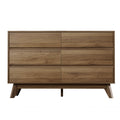 Artiss XAVI 6 Drawer Chest Walnut