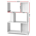 Artiss 3 Tier Bookshelf NINA White Storage Display Shelf