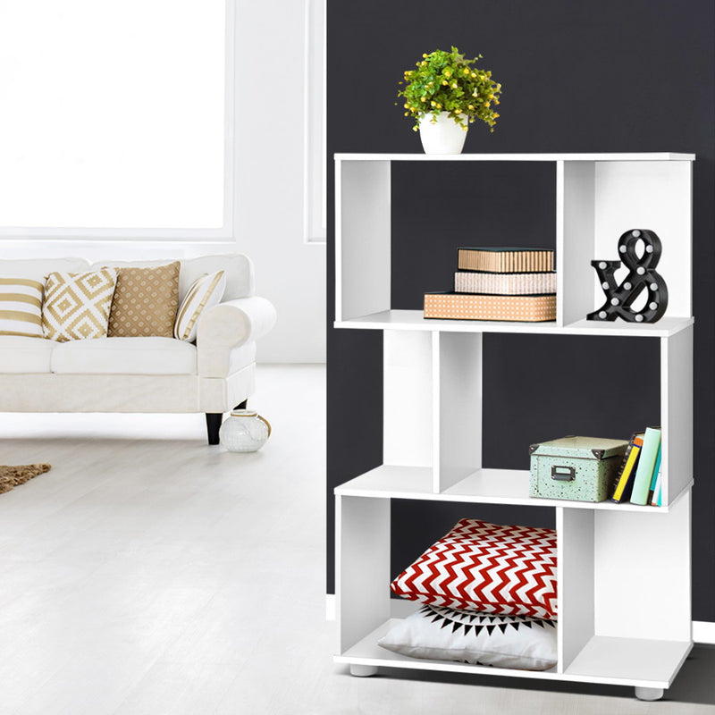 Artiss 3 Tier Bookshelf NINA White Storage Display Shelf
