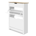 Artiss Shoe Rack Cabinet 16 Pairs White Organised Storage