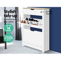 Artiss Shoe Rack Cabinet 16 Pairs White Organised Storage