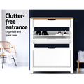 Artiss Shoe Rack Cabinet 16 Pairs White Organised Storage
