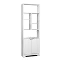 Artiss White Bookshelf with Cabinet GINA