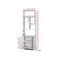 Artiss White Bookshelf with Cabinet GINA