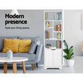 Artiss White Bookshelf with Cabinet GINA