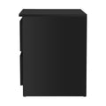 Artiss Bedside Table 2 Drawer Black