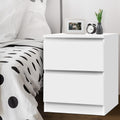 Artiss Bedside Table 2 Drawers White