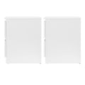 Artiss 2x Bedside Table 2 Drawers White