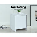 Artiss 2x Bedside Table 2 Drawers White