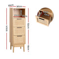 Artiss 3 Drawer Chest with Shelf Oak