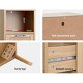 Artiss 3 Drawer Chest with Shelf Oak