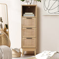Artiss 3 Drawer Chest with Shelf Oak