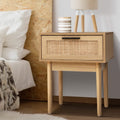 Artiss Rattan Bedside Table with Drawers Nightstand