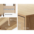 Artiss Rattan Chest of Drawers 4 Drawer Tallboy Pine