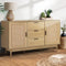 Artiss Rattan Buffet Sideboard Oak 3 Doors Storage