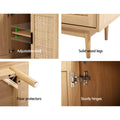 Artiss Rattan Buffet Sideboard 2 Door Oak