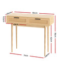 Artiss Console Table Rattan 2 Drawers