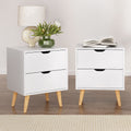 Artiss 2X Bedside Table 2 Drawers White