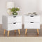Artiss 2X Bedside Table 2 Drawers White