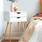 Artiss Bedside Table 2 Drawers White