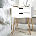 Artiss Bedside Table 2 Drawers White