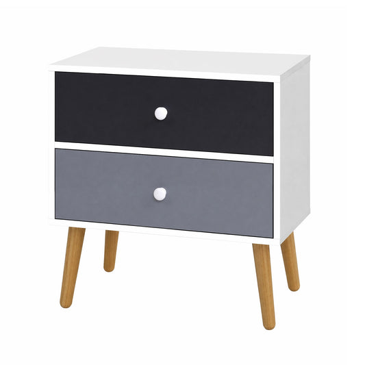 Artiss Bedside Table 2 Drawers White
