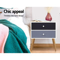 Artiss Bedside Table 2 Drawers White
