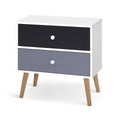 Artiss Bedside Table 2 Drawers White