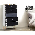 Artiss 5 Chest of Drawers White Bedroom Storage BONDS
