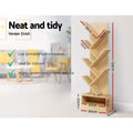 Artiss Tree Bookshelf 7 Tier ECHO Oak Wooden Display Unit