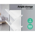 Artiss Tree Bookshelf 7 Tier White Wooden Storage Shelf