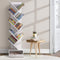 Artiss 9 Tier Tree Bookshelf White Storage Organiser