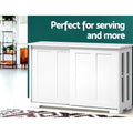 Artiss Buffet Sideboard Sliding Doors White SERA