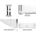 Artiss Buffet Sideboard Sliding Doors White SERA