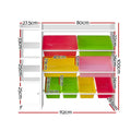Keezi Kids Toy Box 8 Bins Bookshelf Storage Organiser Display Rack