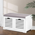 Artiss Shoe Rack Cabinet Bench White 5 Tier Storage Organiser
