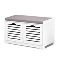Artiss Shoe Rack Cabinet Bench White 5 Tier Storage Organiser