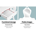 Keezi Kids Dressing Table Vanity Mirror Stool Set White Princess