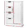 Artiss Bathroom Cabinet Storage Drawers White