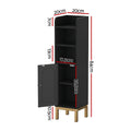 Artiss Bathroom Storage Cabinet Corner Toilet Organizer Black