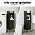 Artiss Bathroom Storage Cabinet Corner Toilet Organizer Black