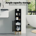 Artiss 2X Bathroom Storage Cabinet Floor Organizer Toilet Corner Adjustable Black