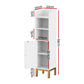 Artiss Bathroom Storage Cabinet White Corner Toilet Organizer Shelf Door