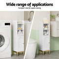 Artiss Bathroom Storage Cabinet White Corner Toilet Organizer Shelf Door