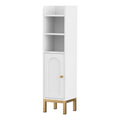 Artiss 2X Bathroom Storage Cabinet Floor Organizer Toilet Corner Adjustable Shelf with Door White