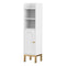 Artiss 2X Bathroom Storage Cabinet Floor Organizer Toilet Corner Adjustable Shelf with Door White