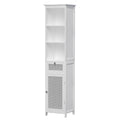 Artiss 161cm White Rattan Bathroom Cabinet Tallboy Storage Cupboard