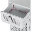 Artiss 161cm White Rattan Bathroom Cabinet Tallboy Storage Cupboard